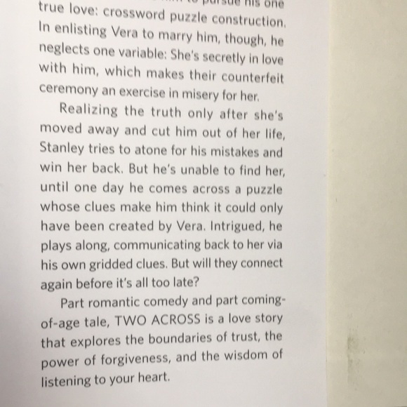 BOOK: Two Across, A Novel by Jeff Bartsch- (hardcover) - Picture 5 of 7